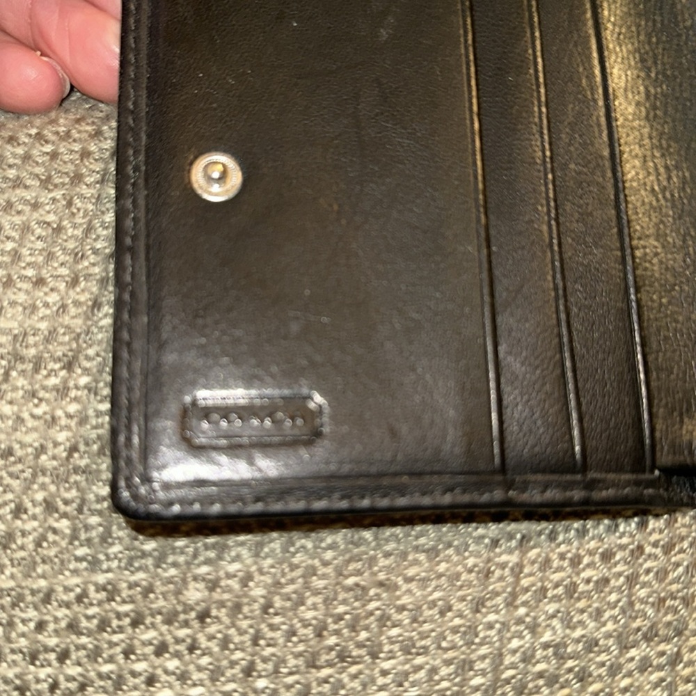 Vintage Coach Black Leather bifold Wallet - Picture 4 of 6